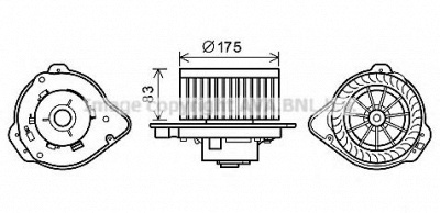 AVA QUALITY COOLING vo8175 -  Электродвигатель, вентиляция салона